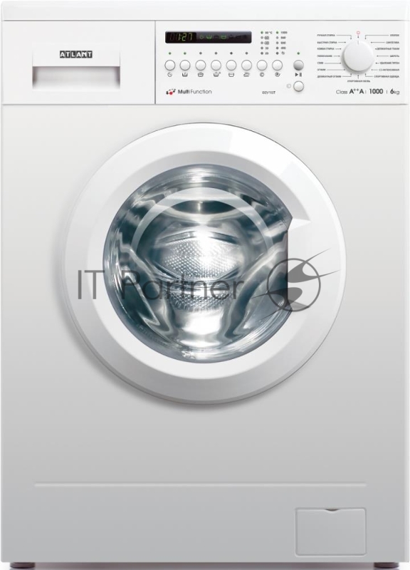 Стиральная машина Atlant СМА 60У107-000 белый, загрузка фронтальная 6 кг, 1000 об/мин., класс: А++