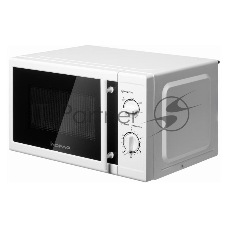 Микроволновая печь HOME HMM207СW белый, 20 л, 700 Вт, переключатели - поворотный механизм