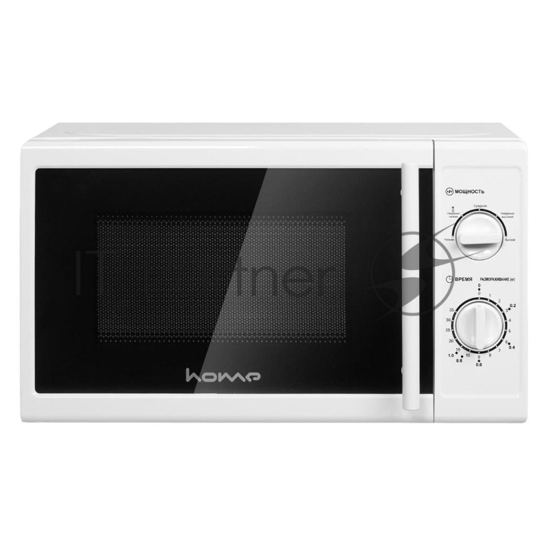 Микроволновая печь HOME HMM207СW белый, 20 л, 700 Вт, переключатели - поворотный механизм