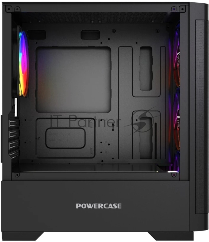 Корпус Powercase Mistral Micro A13B, Tempered Glass, 4x120mm FRGB fan, чёрный, mATX (CMMA13B-L4)