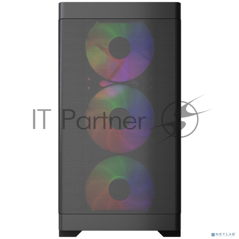 Корпус Powercase Mistral Micro A13B, Tempered Glass, 4x120mm FRGB fan, чёрный, mATX (CMMA13B-L4)