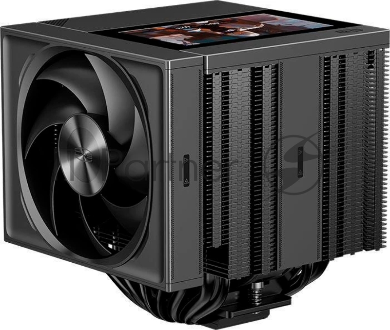Кулер для процессора PCCooler RZ820 Display BK (290W, 4-pin PWM, LED, 169mm, Al/Cu, 8x6mm, 1x140mm + 1x150mm, 71.9/78.7CFM, 27.1/35.8dBA, 1500/2500RPM, S: 1851/1700/1200/115X/20XX, AM5/AM4, black)
