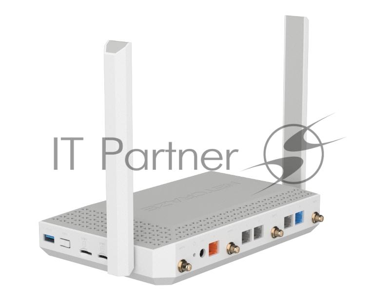 Мультигигабитный интернет-центр Netcraze Hero 5G (NC-4110) с модемом 5G, двумя слотами для SIM-карт, Mesh Wi-Fi 6 AX3000, Smart-коммутатором 1×2.5G и 4×1G, многофункциональными портами USB 3.0 и 2.0