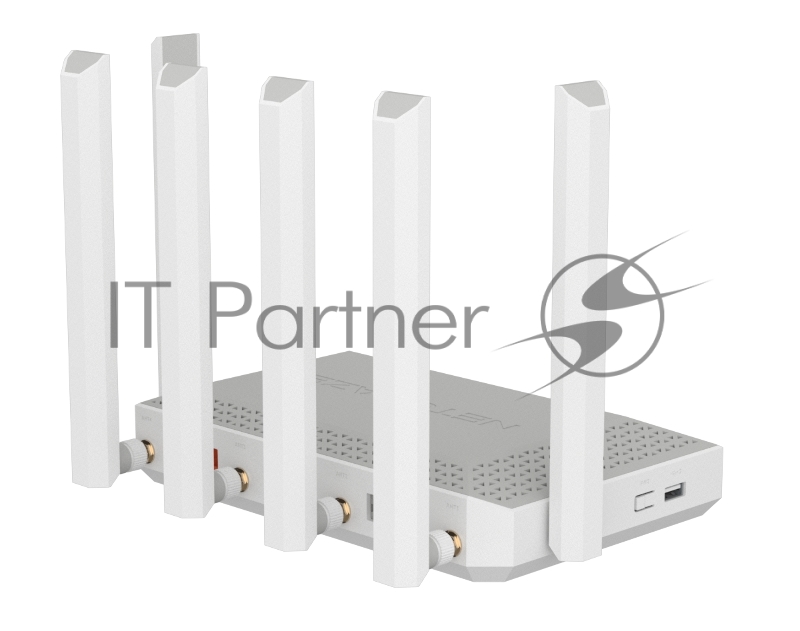 Мультигигабитный интернет-центр Netcraze Hero 5G (NC-4110) с модемом 5G, двумя слотами для SIM-карт, Mesh Wi-Fi 6 AX3000, Smart-коммутатором 1×2.5G и 4×1G, многофункциональными портами USB 3.0 и 2.0