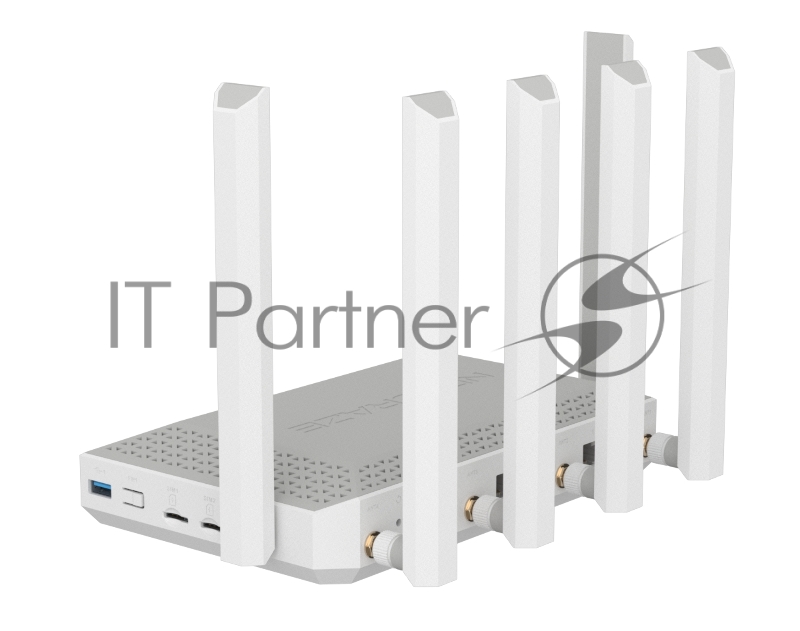 Мультигигабитный интернет-центр Netcraze Hero 5G (NC-4110) с модемом 5G, двумя слотами для SIM-карт, Mesh Wi-Fi 6 AX3000, Smart-коммутатором 1×2.5G и 4×1G, многофункциональными портами USB 3.0 и 2.0