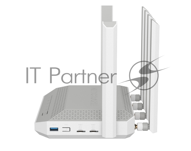 Мультигигабитный интернет-центр Netcraze Hero 5G (NC-4110) с модемом 5G, двумя слотами для SIM-карт, Mesh Wi-Fi 6 AX3000, Smart-коммутатором 1×2.5G и 4×1G, многофункциональными портами USB 3.0 и 2.0