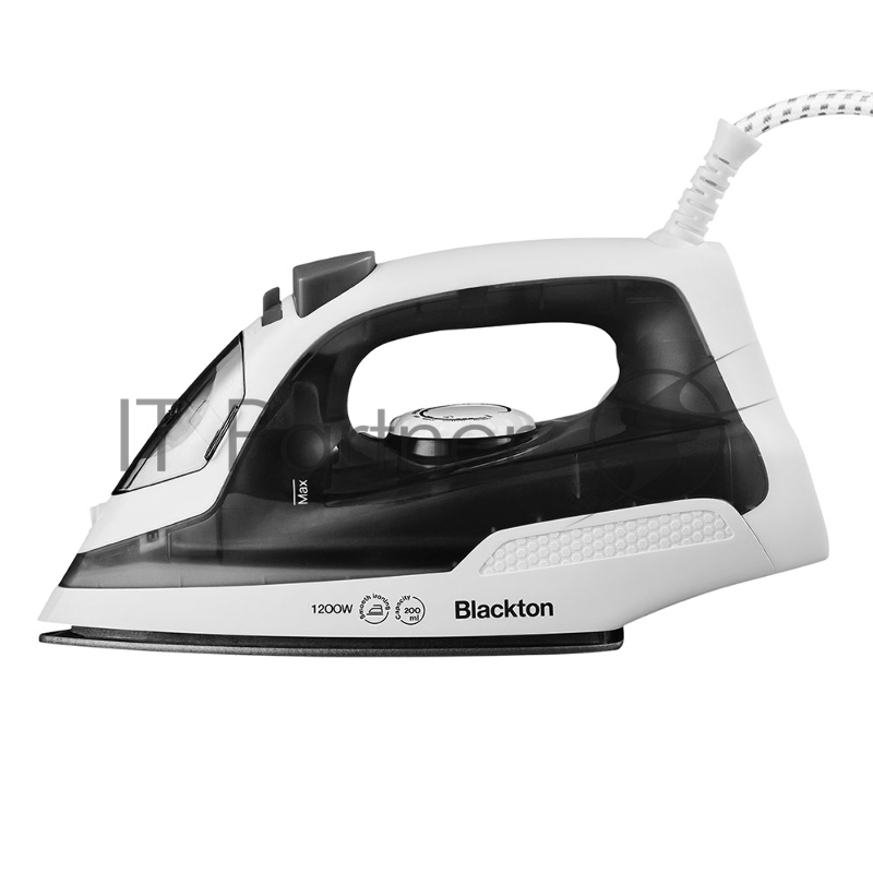 Утюг Blackton Bt SI1110 White-Black. Мощность 1200 Вт / Резервуар для воды 200 мл / Постоянная подача пара 18 г/мин