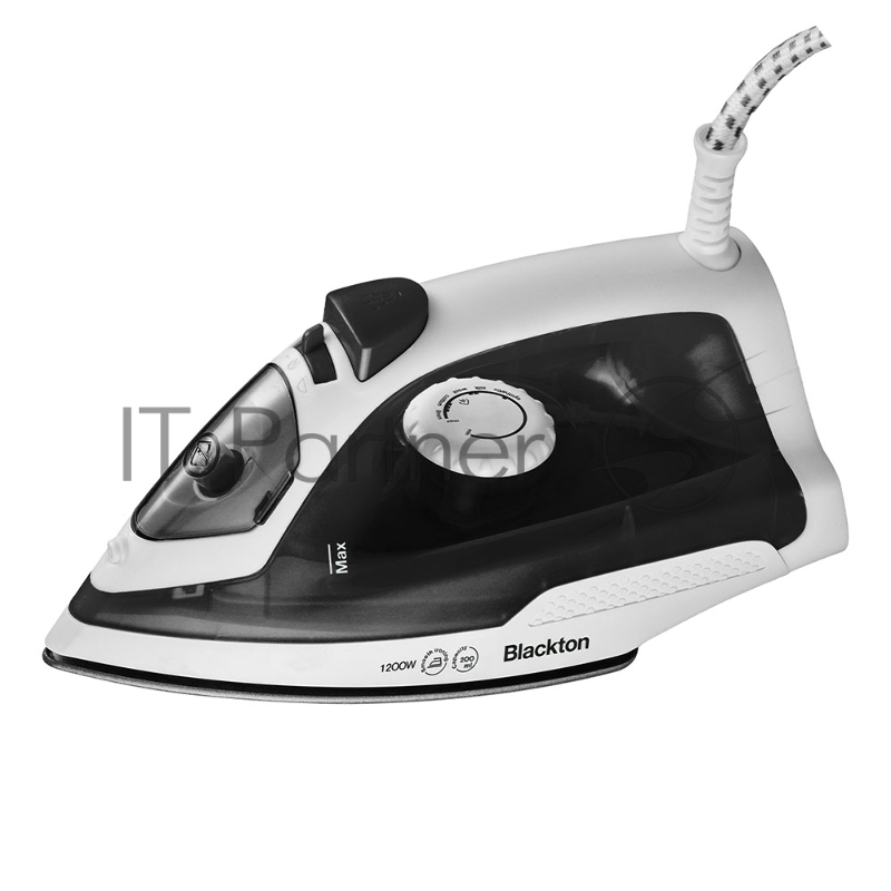 Утюг Blackton Bt SI1110 White-Black. Мощность 1200 Вт / Резервуар для воды 200 мл / Постоянная подача пара 18 г/мин