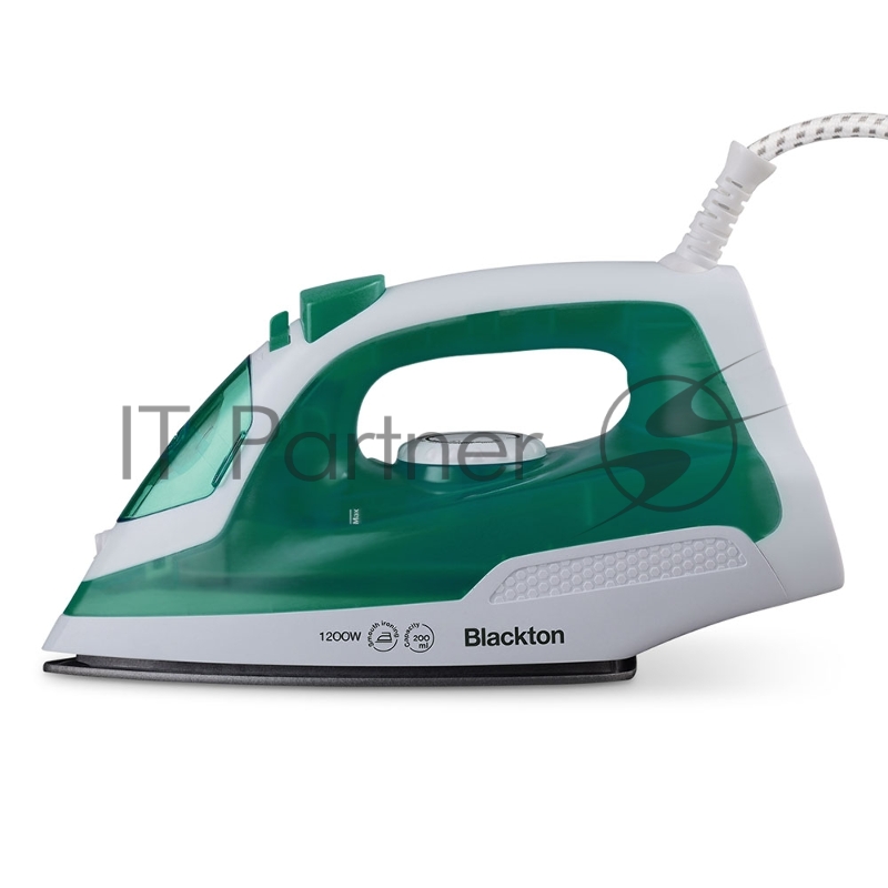Утюг Blackton Bt SI1110 White-Green. Мощность 1200 Вт / Резервуар для воды 200 мл / Постоянная подача пара 18 г/мин