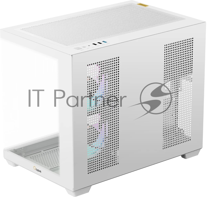 Корпус ПК без блока питания Case Ocypus Gamma C54 WH ARGB, Midi-Tower, TG, 3x120mm ARGB, 1xUSB-A 3.0 + 2xUSB 2.0, mATX, mITX White