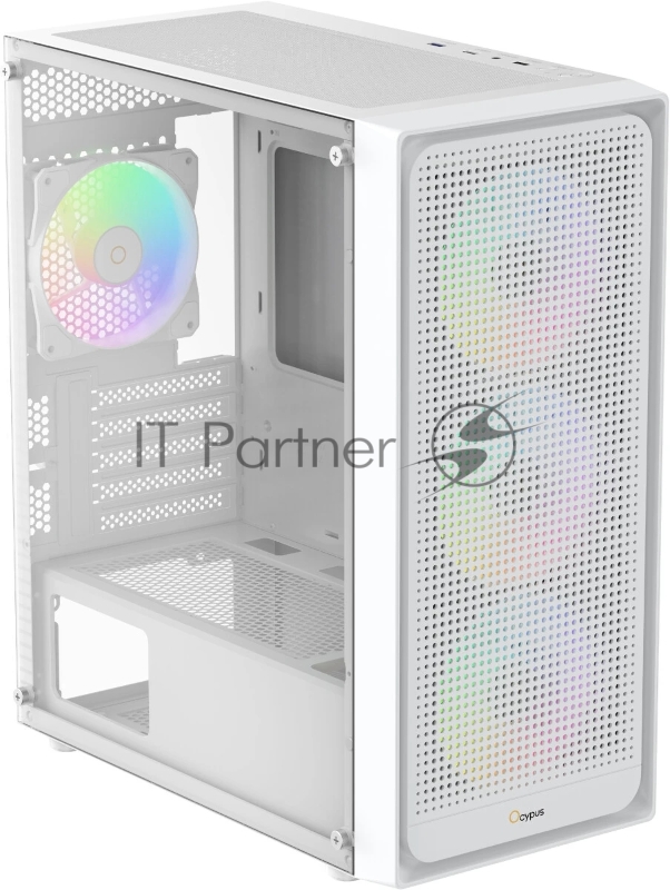Корпус ПК без блока питания Case Ocypus Gamma C50 WH ARGB, Mini-Tower, TG, 4x120mm ARGB, 1xUSB-A 3.0 + 2xUSB 2.0, mATX, mITX White