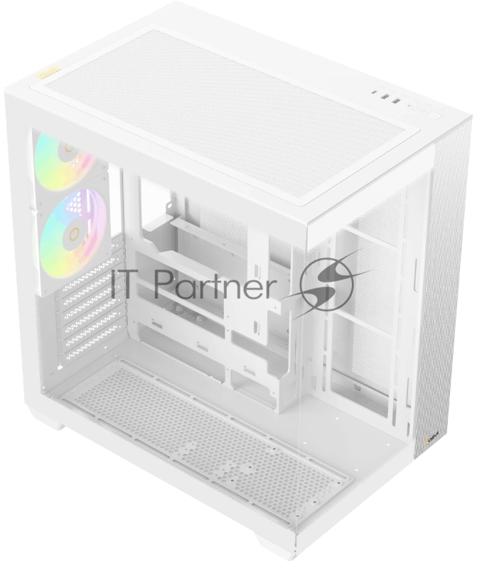 Корпус ПК без блока питания Case Ocypus Delta C74 WH ARGB, Midi-Tower, TG, 2x120mm ARGB, 2xUSB-A 3.0 + 1xUSB-C 3.1, ATX, mATX, mITX White