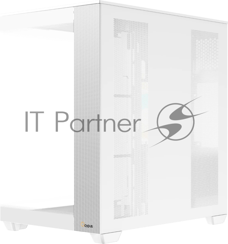 Корпус ПК без блока питания Case Ocypus Delta C74 WH ARGB, Midi-Tower, TG, 2x120mm ARGB, 2xUSB-A 3.0 + 1xUSB-C 3.1, ATX, mATX, mITX White
