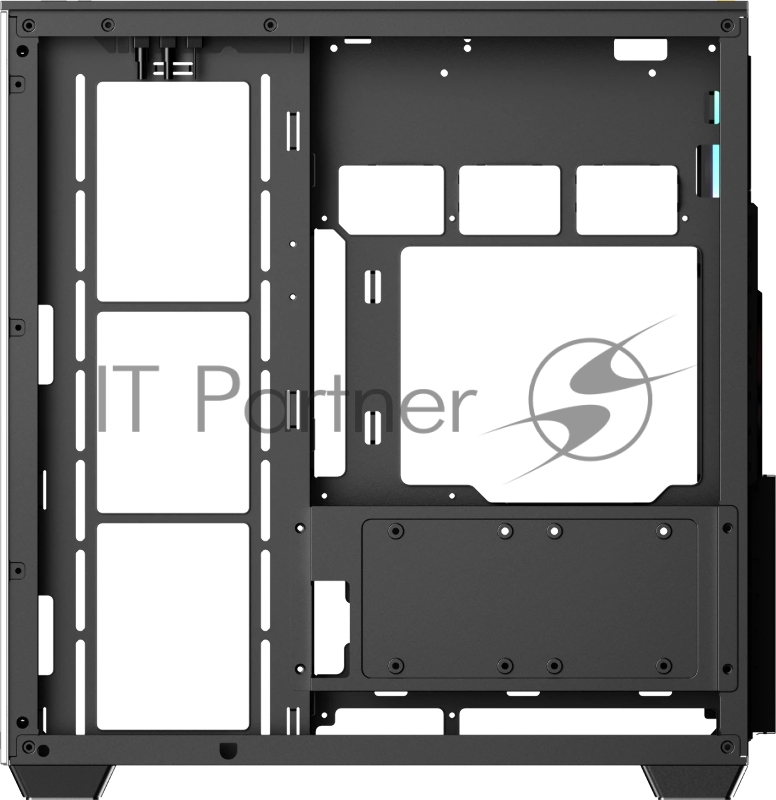 Корпус ПК без блока питания Case Ocypus Delta C74 BK ARGB, Midi-Tower, TG, 2x120mm ARGB, 2xUSB-A 3.0 + 1xUSB-C 3.1, ATX, mATX, mITX Black
