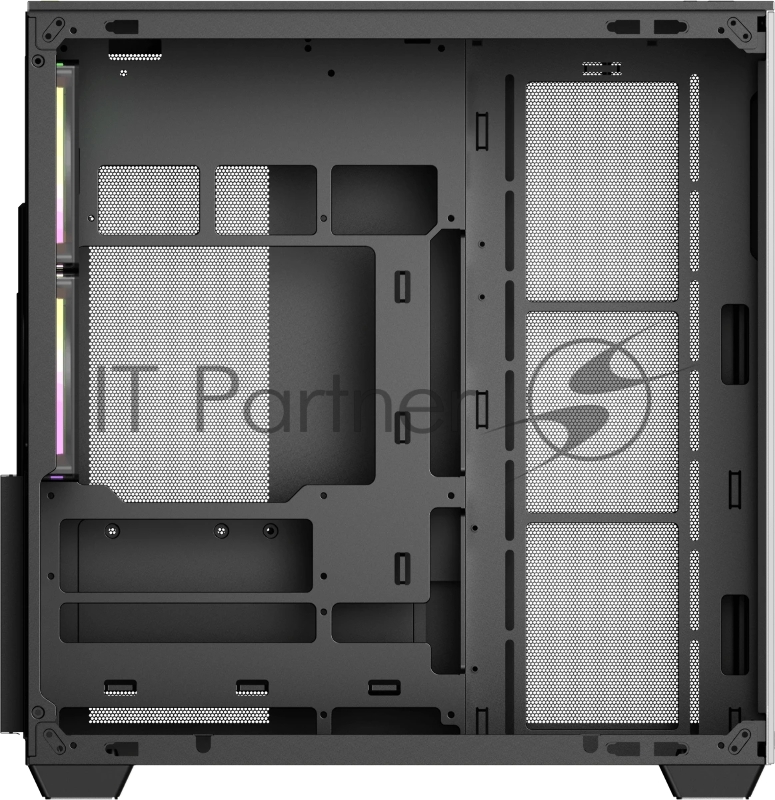 Корпус ПК без блока питания Case Ocypus Delta C74 BK ARGB, Midi-Tower, TG, 2x120mm ARGB, 2xUSB-A 3.0 + 1xUSB-C 3.1, ATX, mATX, mITX Black