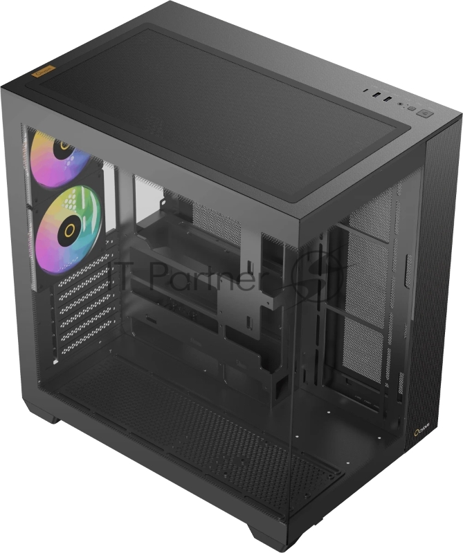 Корпус ПК без блока питания Case Ocypus Delta C74 BK ARGB, Midi-Tower, TG, 2x120mm ARGB, 2xUSB-A 3.0 + 1xUSB-C 3.1, ATX, mATX, mITX Black