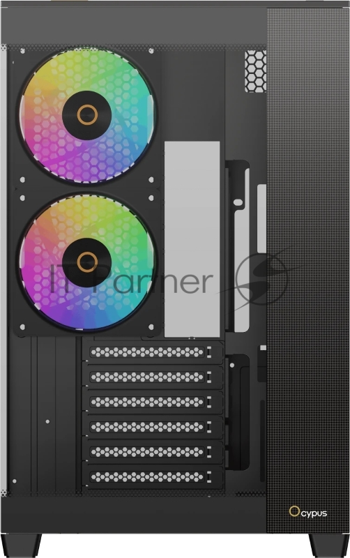 Корпус ПК без блока питания Case Ocypus Delta C74 BK ARGB, Midi-Tower, TG, 2x120mm ARGB, 2xUSB-A 3.0 + 1xUSB-C 3.1, ATX, mATX, mITX Black