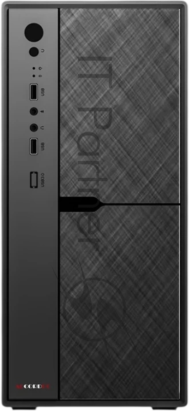 Корпус Accord ACC-1603 черный без БП mATX 1x80mm 2xUSB2.0 audio