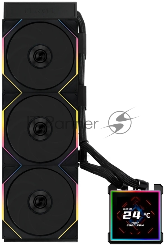 Система водяного охлаждения Lian-Li HydroShift II LCD-S 360TL ARGB Soc-AM5/AM4/1700/1851 черный 4-pin 33dB Al+Cu LCD Ret (G89.GHS2LCDS36TB.R0)