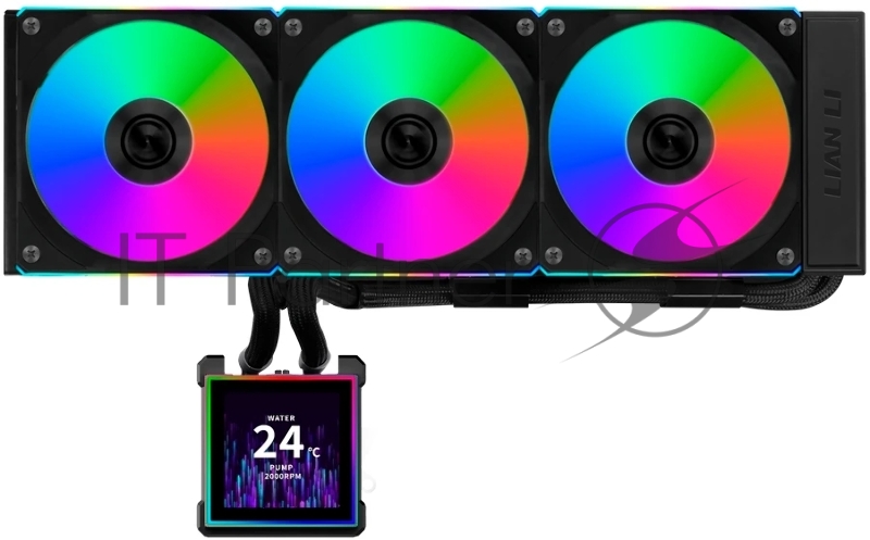 Система водяного охлаждения Lian-Li HydroShift II LCD-S 360CL ARGB Soc-AM5/AM4/1700/1851 черный 4-pin 30dB Al+Cu LCD Ret (G89.GHS2LCDS36CB.R0)