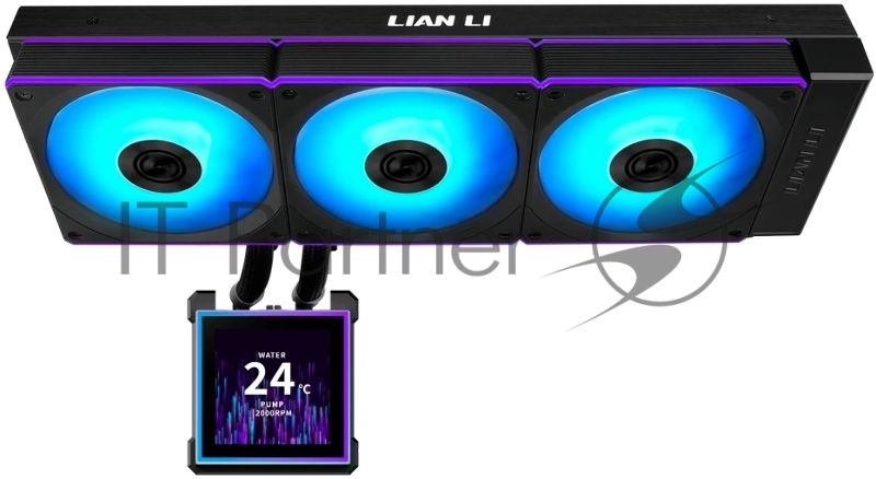 Система водяного охлаждения Lian-Li HydroShift II LCD-S 360CL ARGB Soc-AM5/AM4/1700/1851 черный 4-pin 30dB Al+Cu LCD Ret (G89.GHS2LCDS36CB.R0)