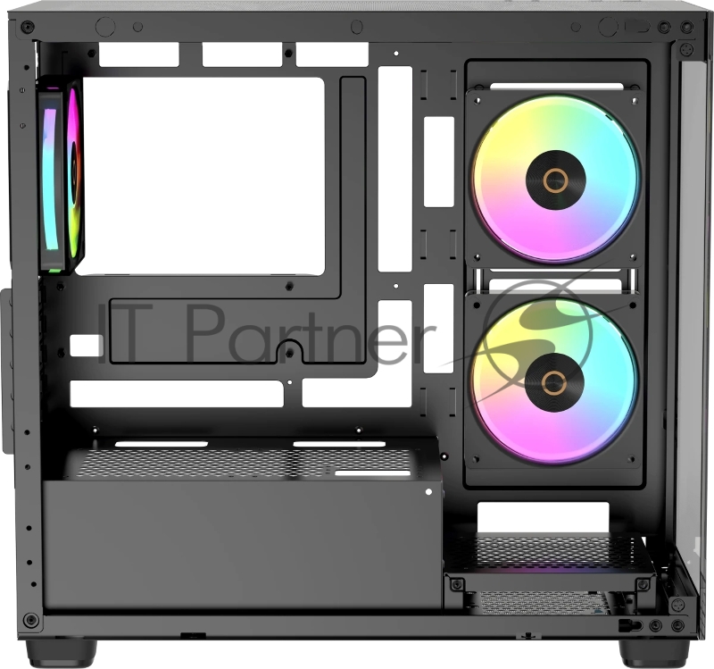 Корпус ПК без блока питания Case Ocypus Gamma C52 BK ARGB, Mini-Tower, TG, 3x120mm ARGB, 1xUSB-A 3.0 + 2xUSB 2.0, mATX, mITX Black