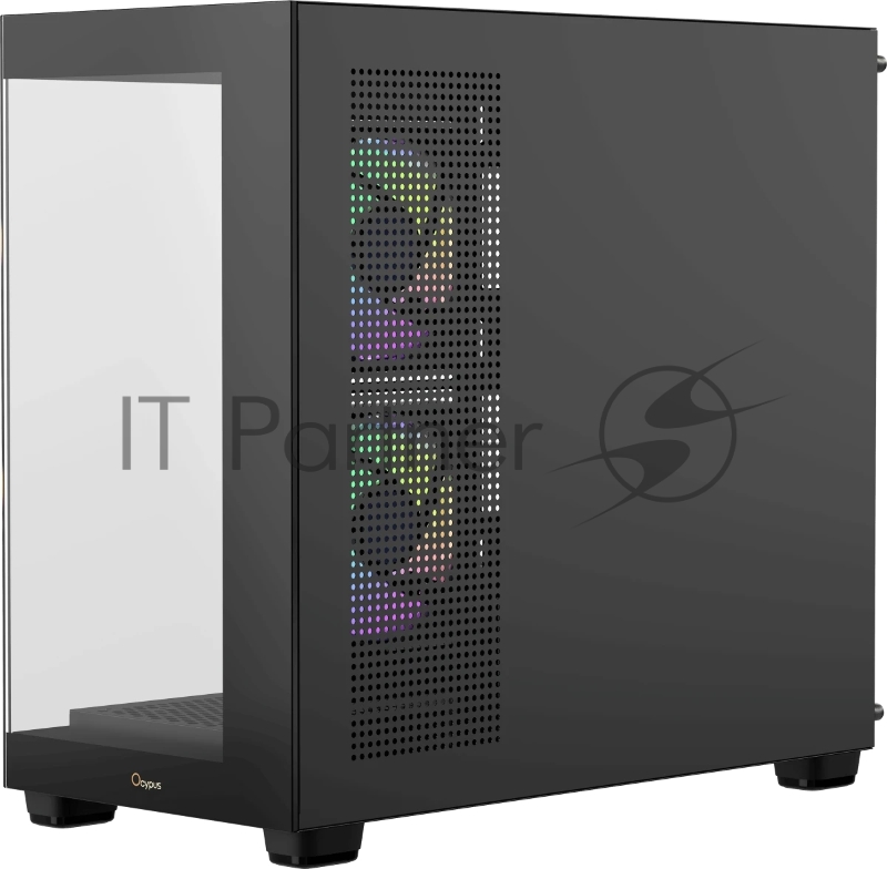 Корпус ПК без блока питания Case Ocypus Gamma C52 BK ARGB, Mini-Tower, TG, 3x120mm ARGB, 1xUSB-A 3.0 + 2xUSB 2.0, mATX, mITX Black