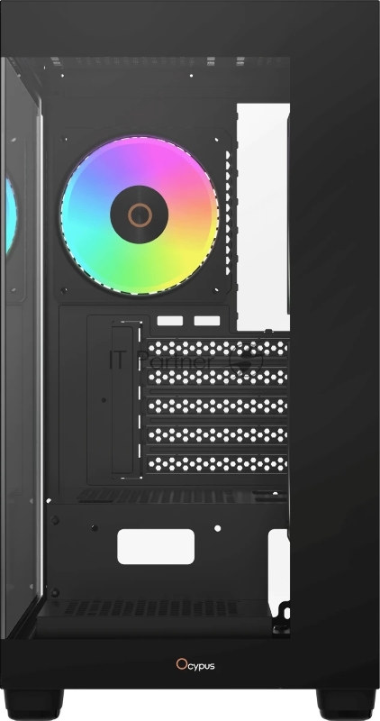 Корпус ПК без блока питания Case Ocypus Gamma C52 BK ARGB, Mini-Tower, TG, 3x120mm ARGB, 1xUSB-A 3.0 + 2xUSB 2.0, mATX, mITX Black