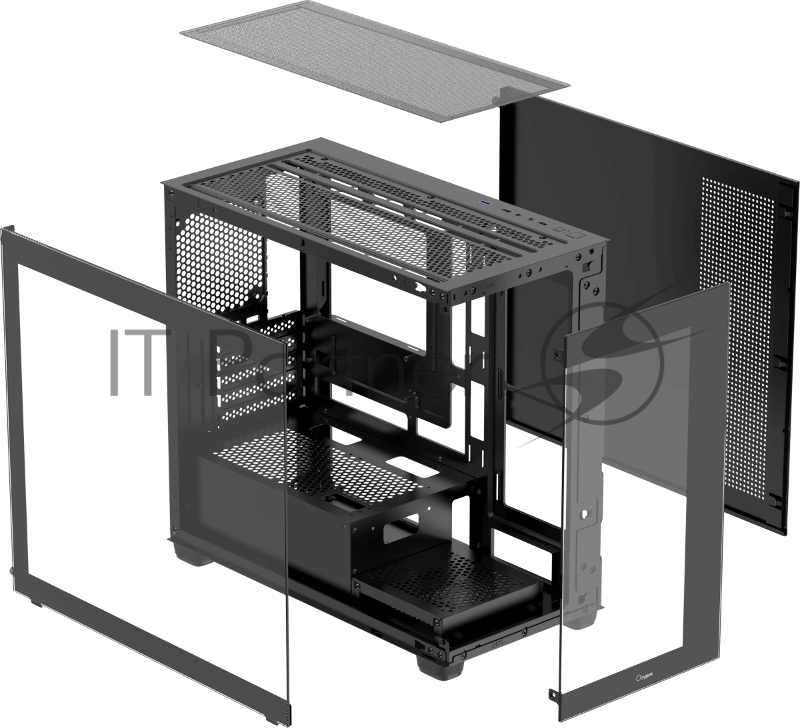 Корпус ПК без блока питания Case Ocypus Gamma C52 BK, Mini-Tower, TG, no fans, 1xUSB-A 3.0 + 2xUSB 2.0, mATX, mITX Black