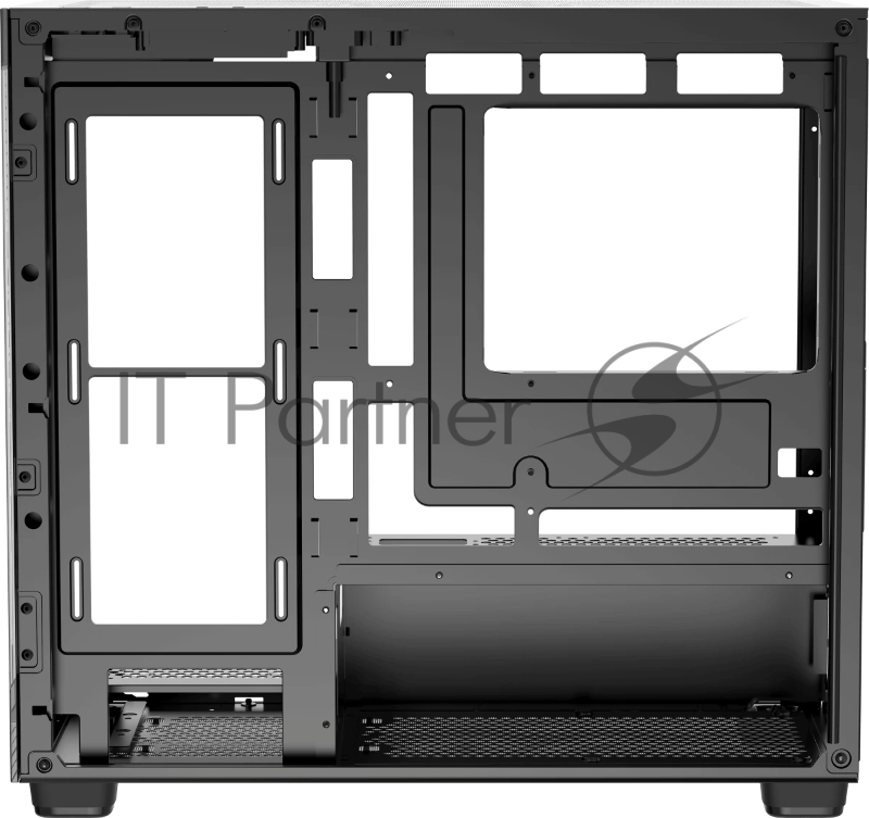Корпус ПК без блока питания Case Ocypus Gamma C52 BK, Mini-Tower, TG, no fans, 1xUSB-A 3.0 + 2xUSB 2.0, mATX, mITX Black