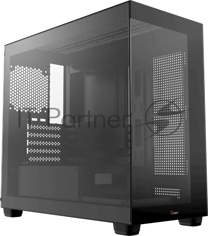 Корпус ПК без блока питания Case Ocypus Gamma C52 BK, Mini-Tower, TG, no fans, 1xUSB-A 3.0 + 2xUSB 2.0, mATX, mITX Black