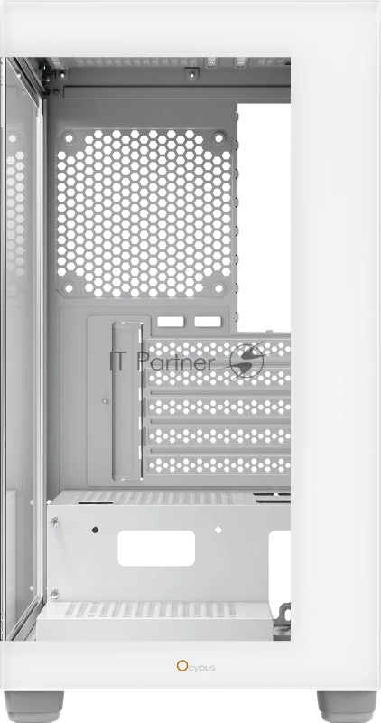 Корпус ПК без блока питания Case Ocypus Gamma C52 WH, Mini-Tower, TG, no fans, 1xUSB-A 3.0 + 2xUSB 2.0, mATX, mITX White