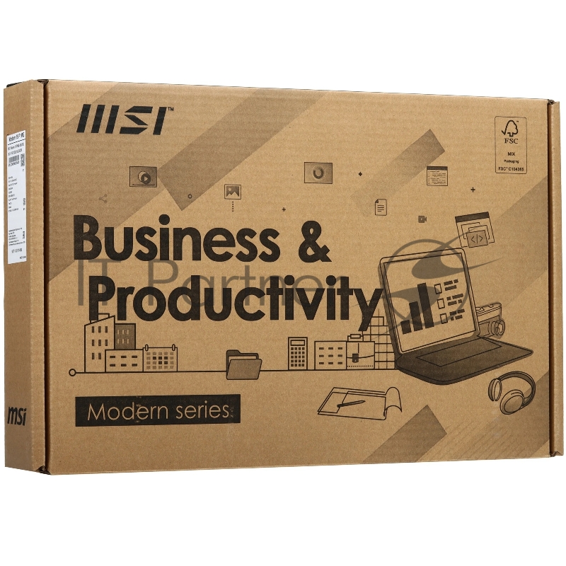 Ноутбук MSI Modern 15 F1MG/15.6/IPS/Intel Core 7 150U /16Gb/512Gb SSD/Intel Graphics/DOS/серый/1.7kg