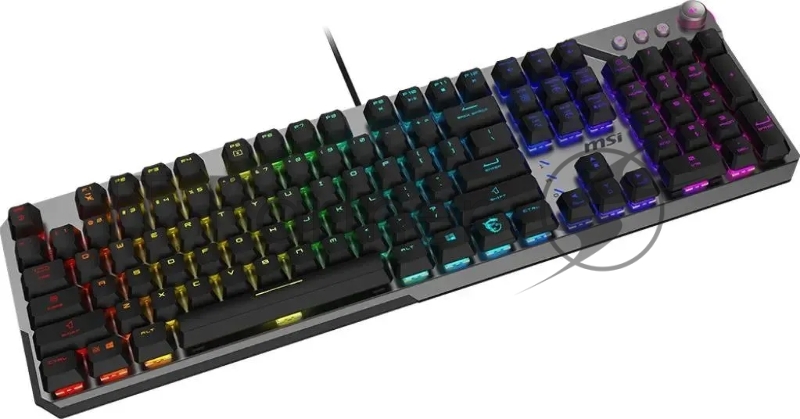 Клавиатура MSI STRIKE 600 Silent механическая серый/черный USB Multimedia for gamer LED (подставка для запястий) (S11-04RU256-CLA)