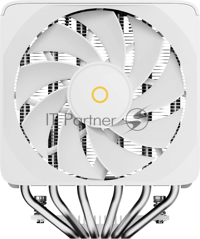 Кулер для процессора CPU Cooler Ocypus Delta A62 EX WH Digital (250W, 4-pin PWM, LED temp., 160mm, Al/Cu, 6x6mm, 2x120mm, 70CFM, 31dBA, 1800RPM, S: 1851/1700/1200/115X, AM5/AM4, white)