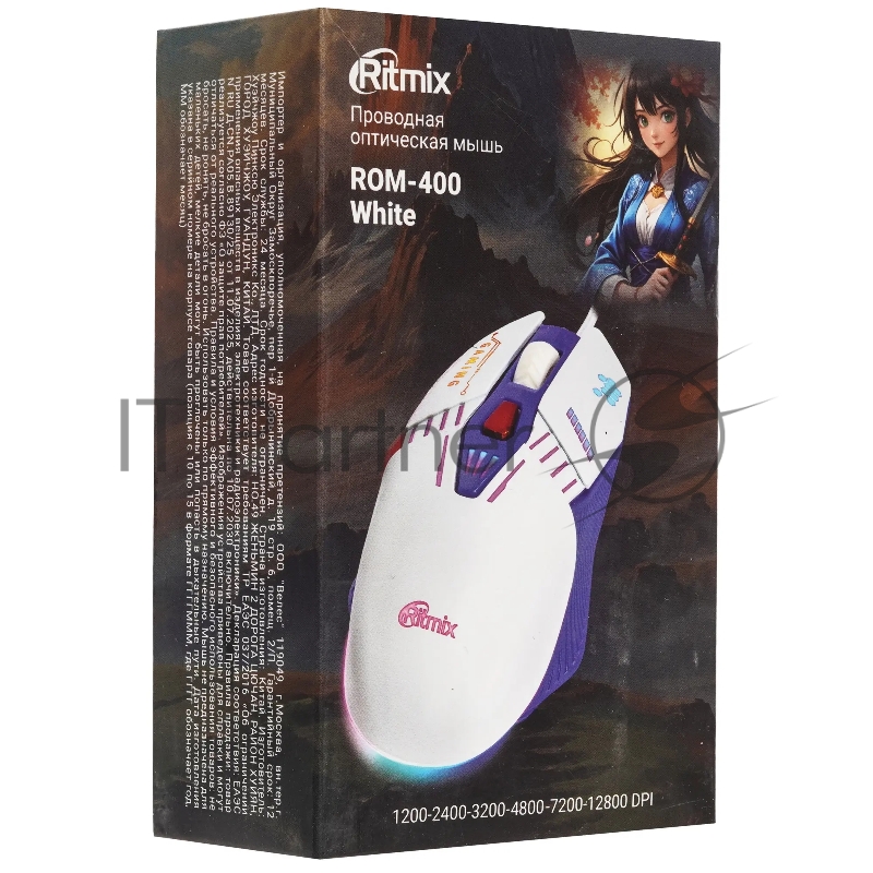 Мышь проводная Ritmix ROM-400 White