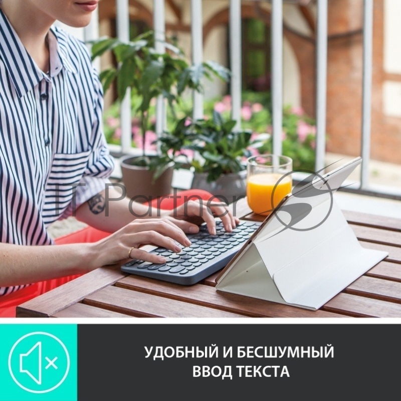 Клавиатура беспроводная Logitech K380 (920-007590) темно-серый (неоригинальная гравировка)