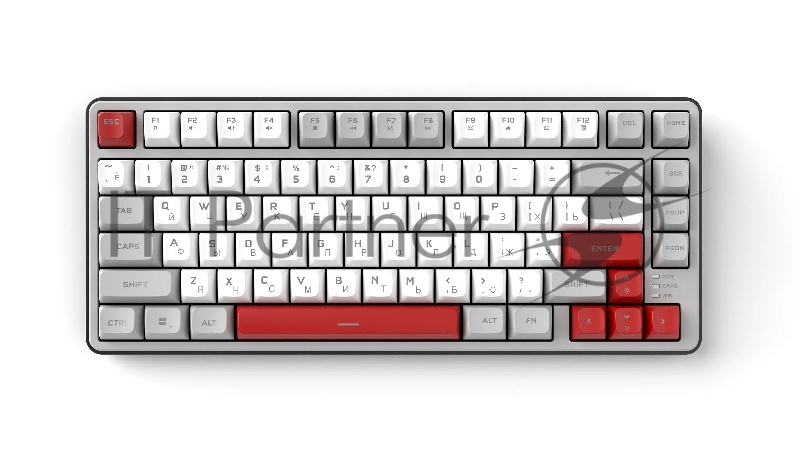 Клавиатура проводная Ritmix RKB-681BL Gray серый-бордовый