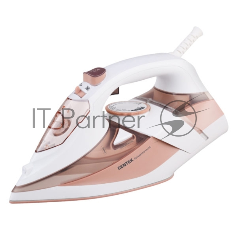 Утюг Centek CT-2322 белый/бежевый, 2800 Вт, 50 г/мин, 190 г/мин, 350 мл