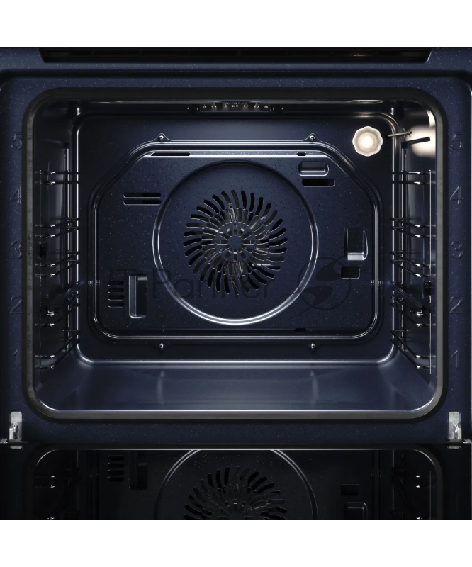 Духовой шкаф Kuppersberg HO 608 Black Glass, High-Tech, 78 л, поворотное управление, дисплей, таймер, 8 режимов, макс. температура 310 градусов, телескопические направляющие (на 1 уровень), цвет черный, цвет фурнитуры черный