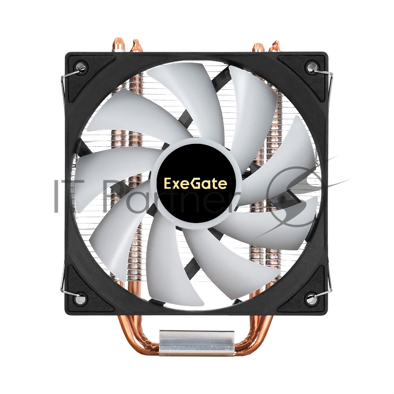 Кулер ExeGate Wizard EXX400V3-PWM.FRGB (Al+Cu, 4 тепл.трубки, LGA775/1150/1151/1155/1156/120 TDP 140W, Fan 120mm, PWM, 800-1800RPM, Hydro bearing, 4pin, 11-24db, 540г, FRGB подсветка, с термоп