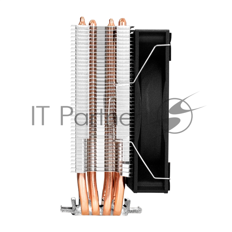 Кулер ExeGate Wizard EXX400V3-PWM.FRGB (Al+Cu, 4 тепл.трубки, LGA775/1150/1151/1155/1156/120 TDP 140W, Fan 120mm, PWM, 800-1800RPM, Hydro bearing, 4pin, 11-24db, 540г, FRGB подсветка, с термоп