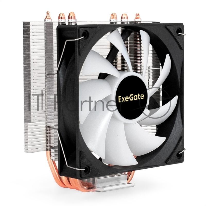 Кулер ExeGate Wizard EXX400V3-PWM.FRGB (Al+Cu, 4 тепл.трубки, LGA775/1150/1151/1155/1156/120 TDP 140W, Fan 120mm, PWM, 800-1800RPM, Hydro bearing, 4pin, 11-24db, 540г, FRGB подсветка, с термоп