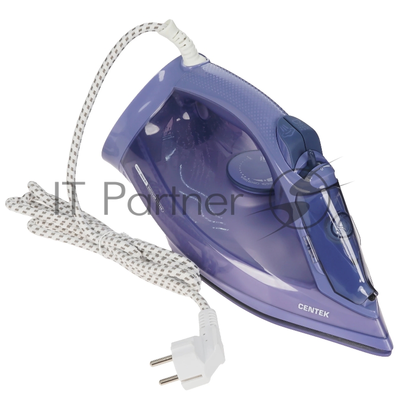 Утюг Centek CT-3300 фиолетовый, 2800 Вт, 60 г/мин, 190 г/мин, 600 мл