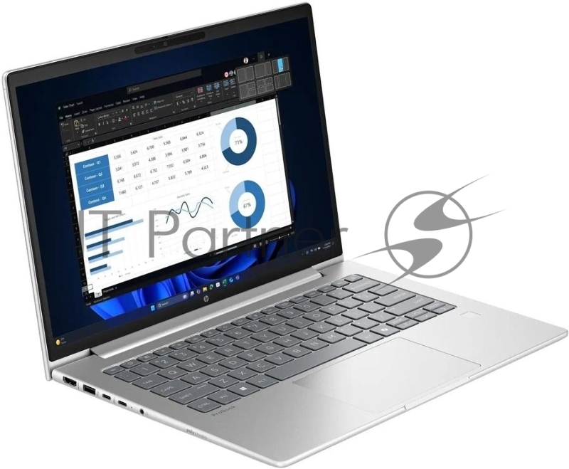 Ноутбук HP ProBook 4 G1i Core i5 1334U 16Gb SSD512Gb Intel Iris Xe graphics 14 WUXGA (1920x1200)/ENGKBD Windows 11 Pro silver WiFi BT Cam (BX7Y0AT)