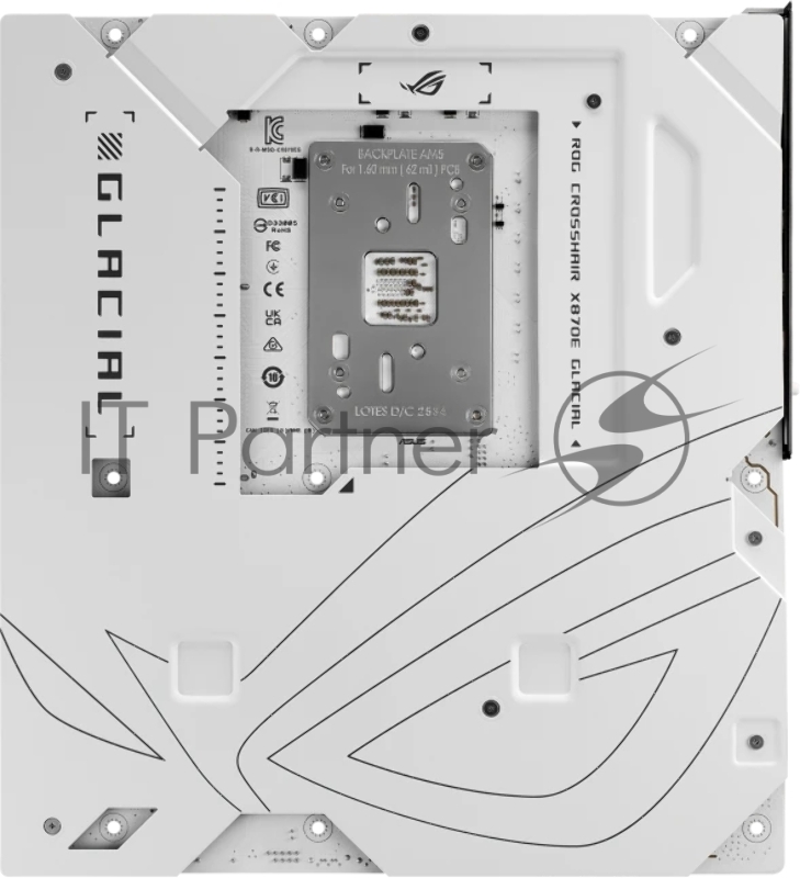 Материнская плата ASUS ROG CROSSHAIR X870E GLACIAL AM5 E-ATX 4xDDR5 2xPCIEx16 2xM.2 2xUSB-C 2x10GLAN WiFi 7