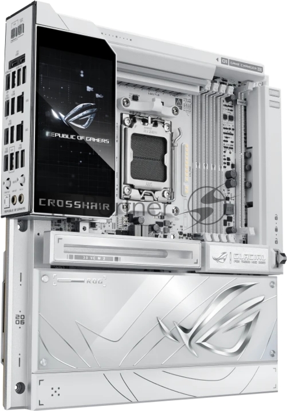 Материнская плата ASUS ROG CROSSHAIR X870E GLACIAL AM5 E-ATX 4xDDR5 2xPCIEx16 2xM.2 2xUSB-C 2x10GLAN WiFi 7