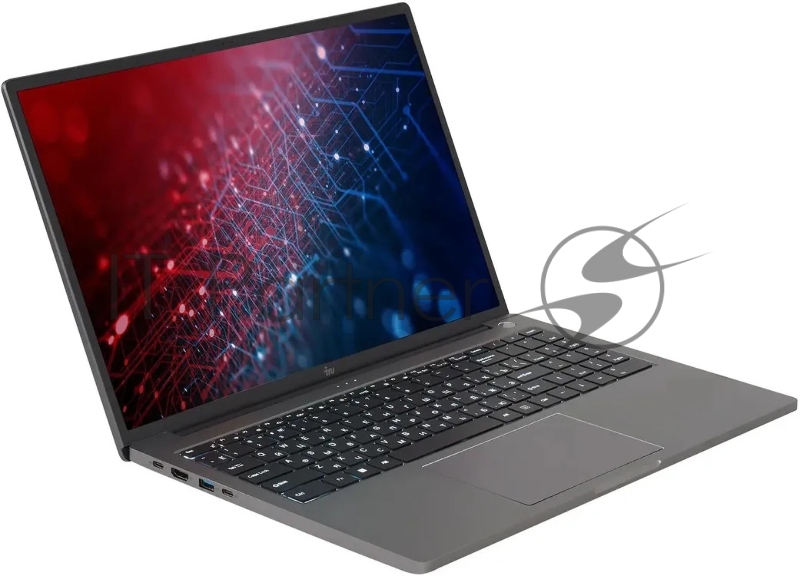 Ноутбук IRU Strato 16ALMR Core i7 12650H 16Gb SSD512Gb Intel UHD Graphics 16 IPS FHD (1920x1200) Windows 11 Pro grey WiFi BT Cam 5400mAh (2142319)
