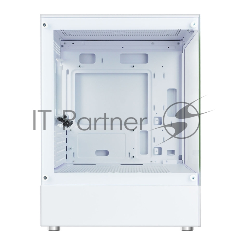 Корпус Ginzzu CL480 mATX передняя панель Стекло Белый