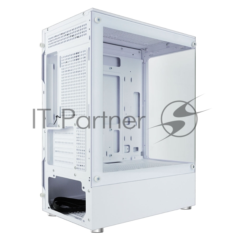 Корпус Ginzzu CL480 mATX передняя панель Стекло Белый